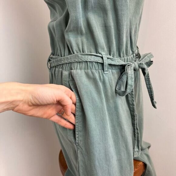 Bella Dahl Teal Strapless Jumpsuit - Picture 2 of 6